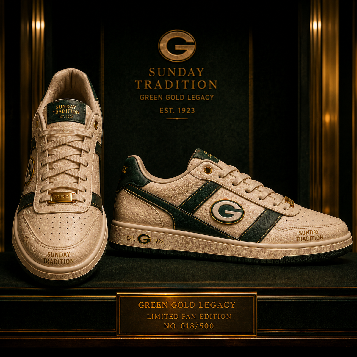 Sunday Tradition Green Gold Legacy Sneakers STGG09